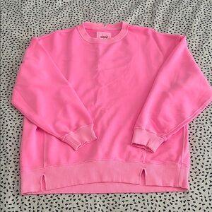 NWOT Aerie Vibrant Pink Crewneck Sweatshirt